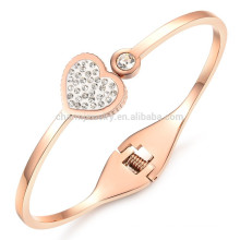 2015 new rose gold jewelry inlaid zircon jewelry lady love titanium steel bracelet GH724